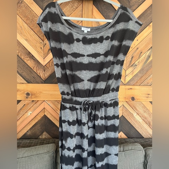 SUSINA Nordstrom Black Grey Tie Dye Drawstring Waist Pants Jumpsuit Medium - Picture 5 of 9